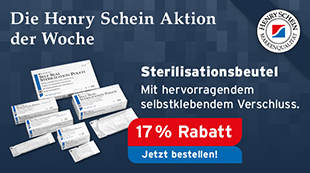 Die Henry Schein Aktion der Woche - Sterilisationsbeutel, mit hervorragendem selbstklebendem Verschluss